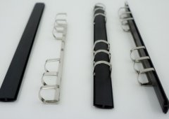 新款A5装订夹批发抽拉式6孔文件铁夹塑料底