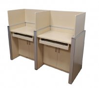 自动BOAO品牌升降屏风报价三人位机考卡座